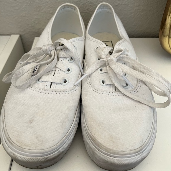 White Vans, size 7.5 - Picture 1 of 4